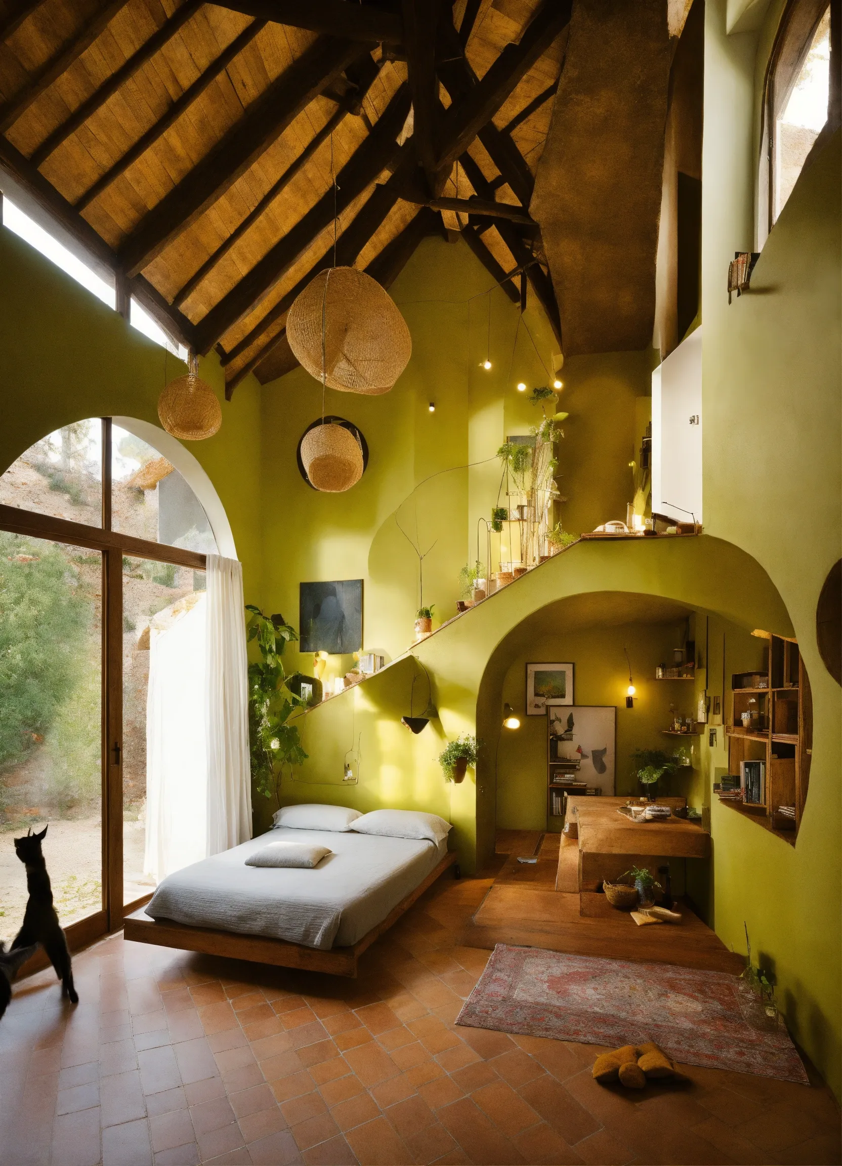 Eco-friendly interior design with recycled materials